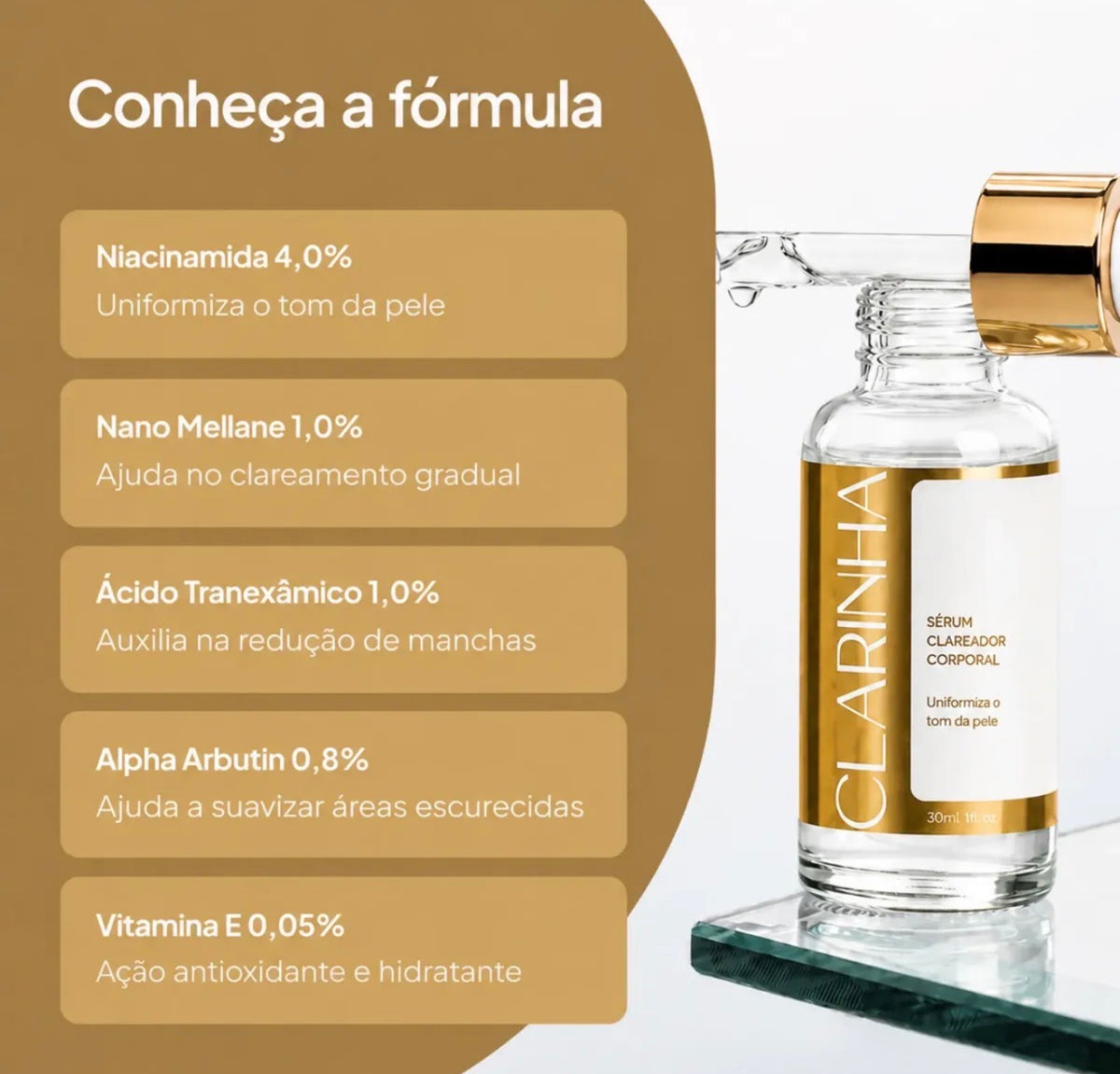 Sérum Clareador Corporal Uniforme Intimo Popozuda Clarinha