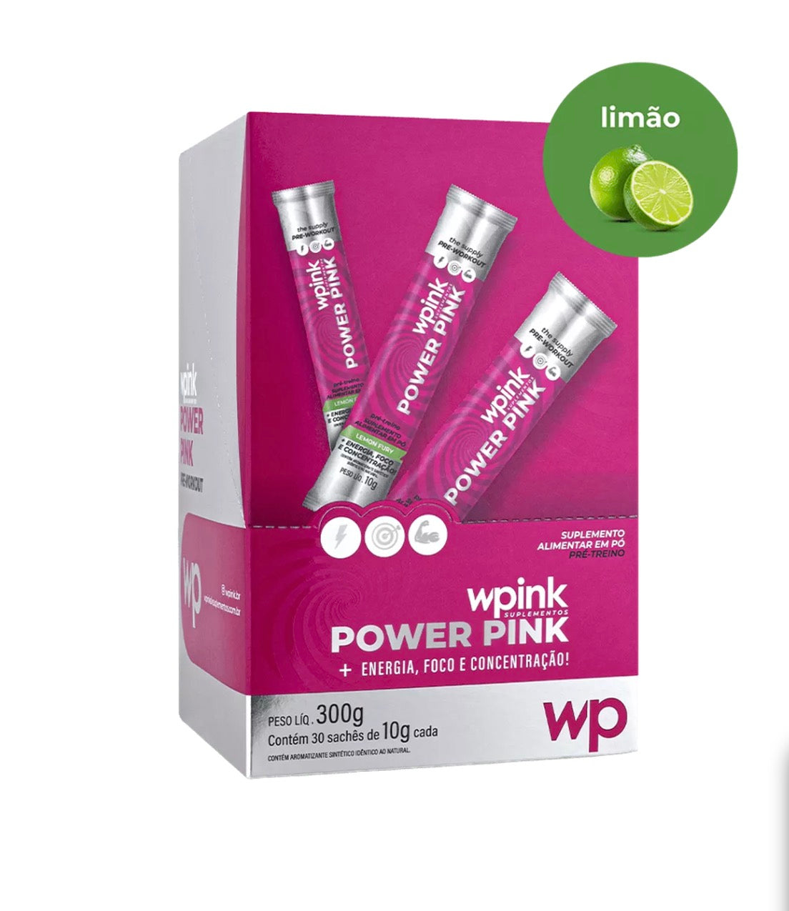 power pink de limão - pré-treino – 300g - wp