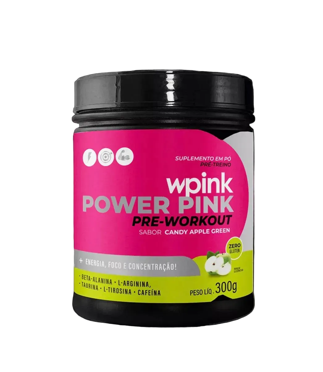 super power pink de maçã verde - pré-treino – 300g - wp