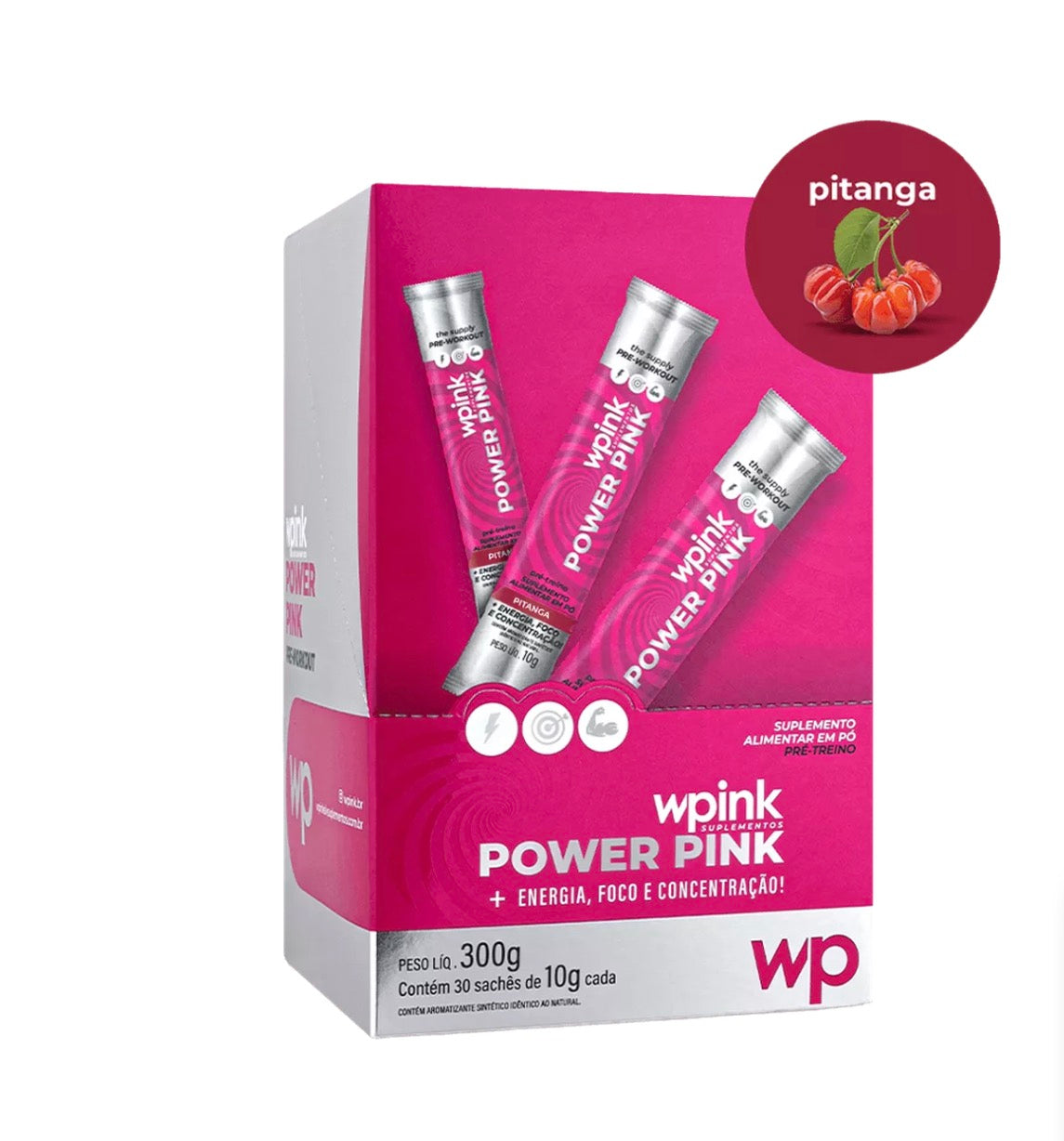 power pink de pitanga - pré-treino - 300g - wp