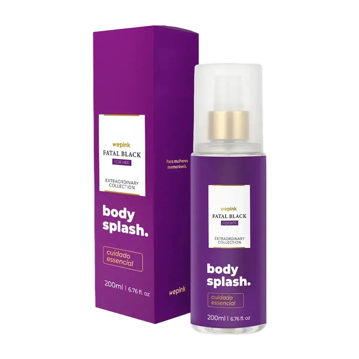 Body Splash Fatal Black For Her Desodorante Colônia 200ml - Wepink