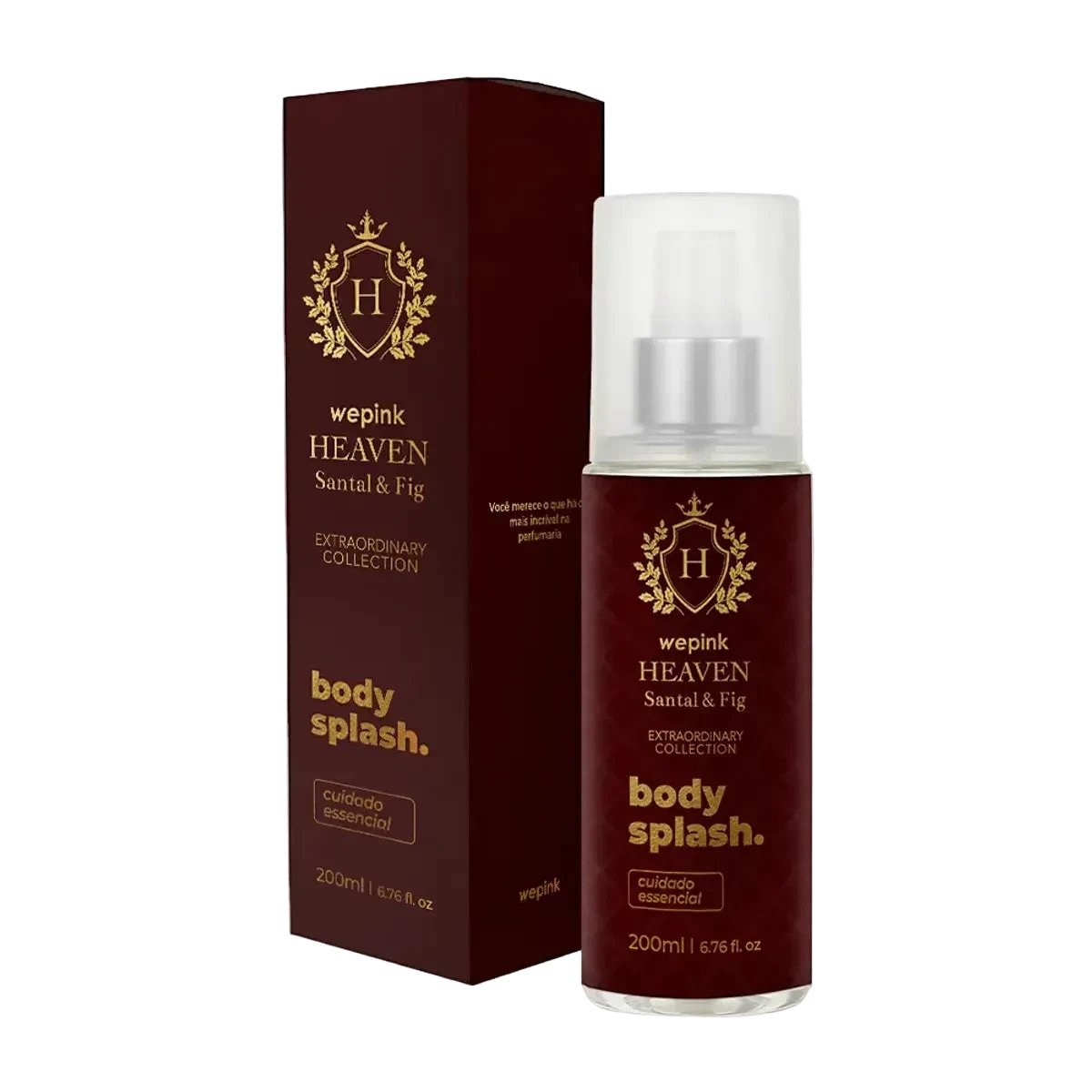 Body Splash Heaven Santal & Fig Desodorante Colônia 200ml - Wepink