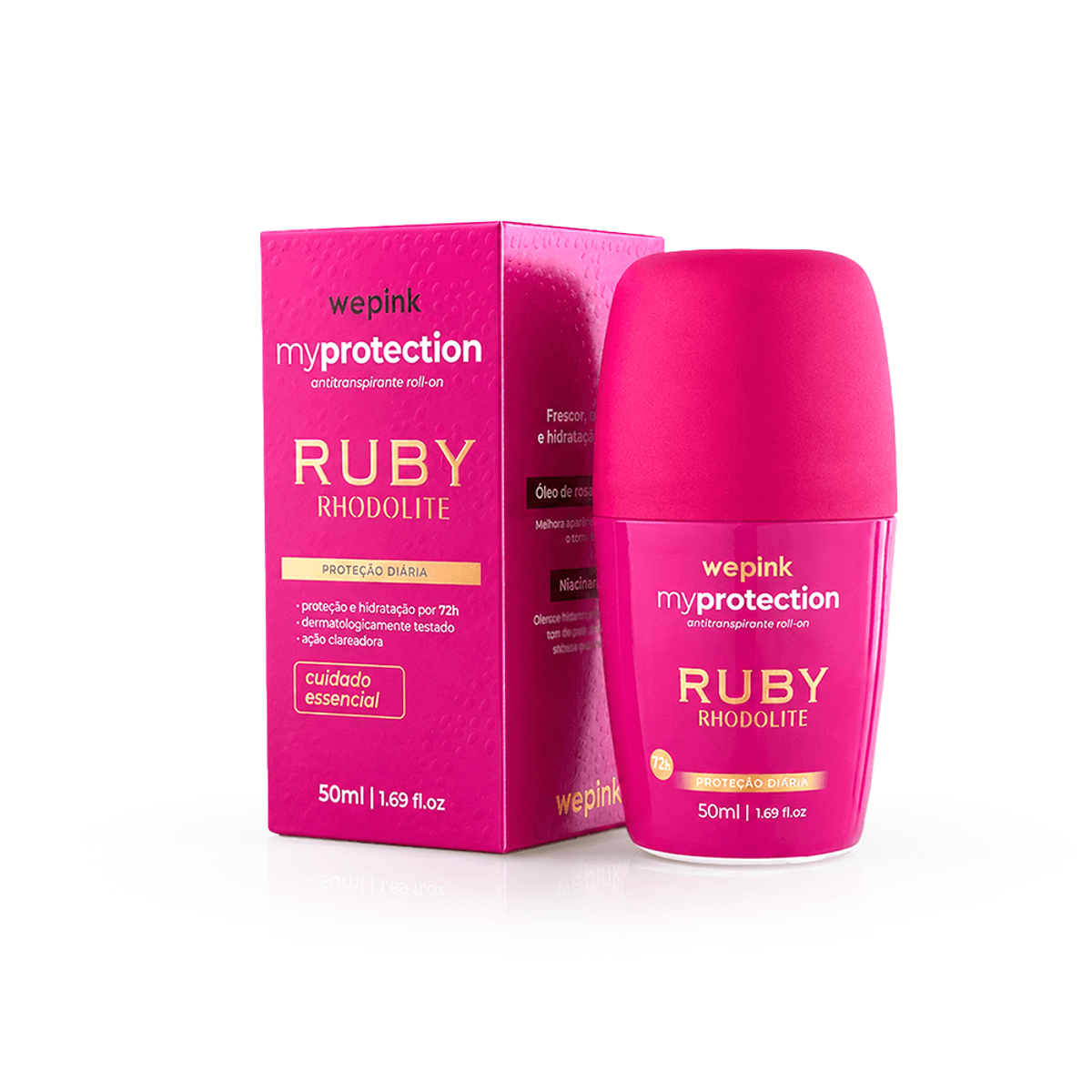 Desodorante Antitranspirante Roll-on Ruby Rhodolite 50ml - Wepink