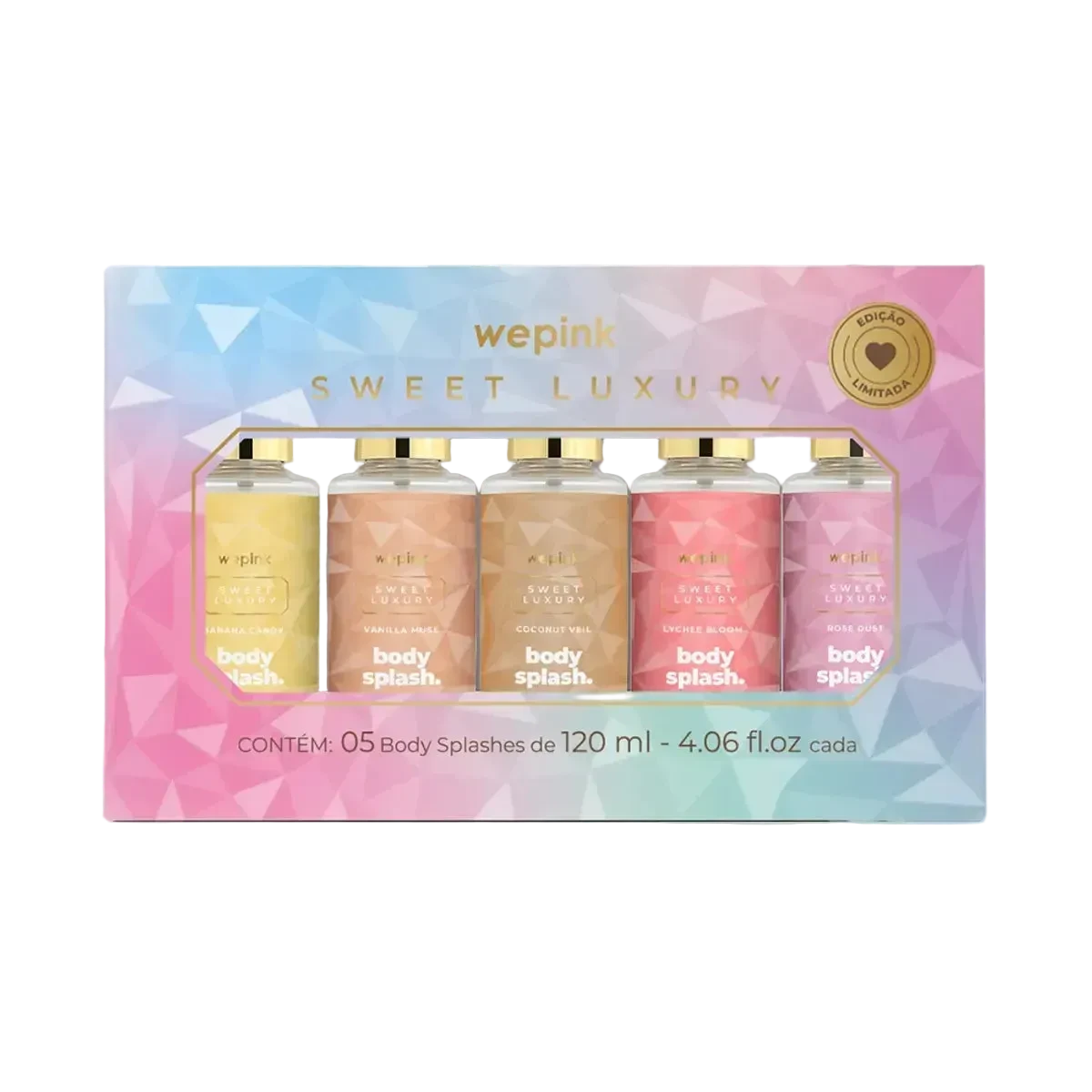 Kit Sweet Luxury Edição Limitada – Wepink - contém 5 unid de 120ml cada