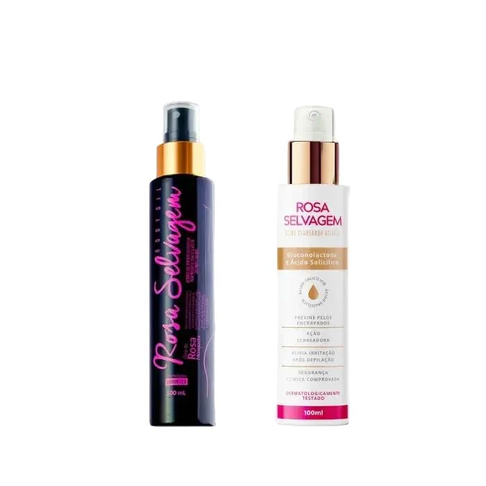ROSA SELVAGEM KIT DUPLO CLAREAMENTO ÓLEO E ÁCIDO CLAREADOR 100ML